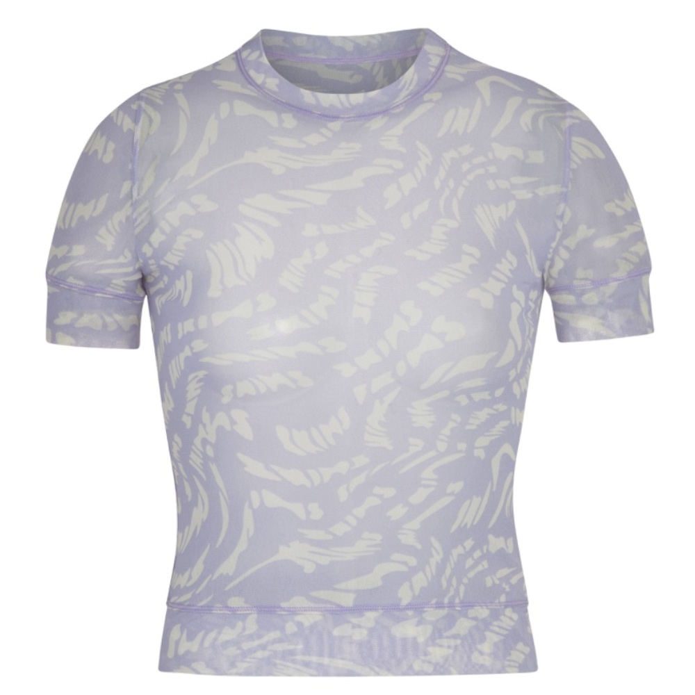 SKIMS Logo Mesh Shirt - Lilac Swirl S